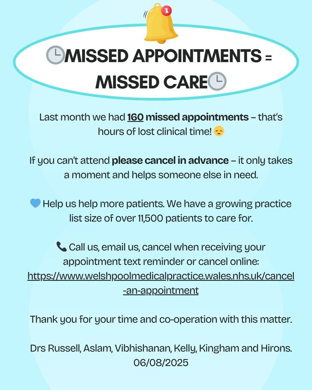 Missed Appointments = Missed Care