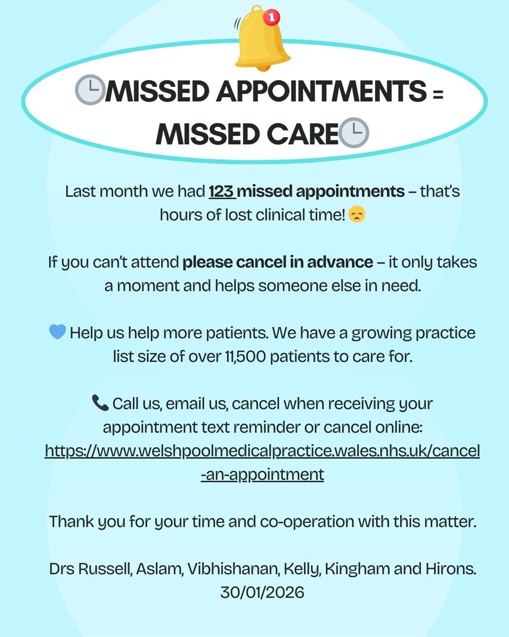 Missed Appointments = Missed Care 