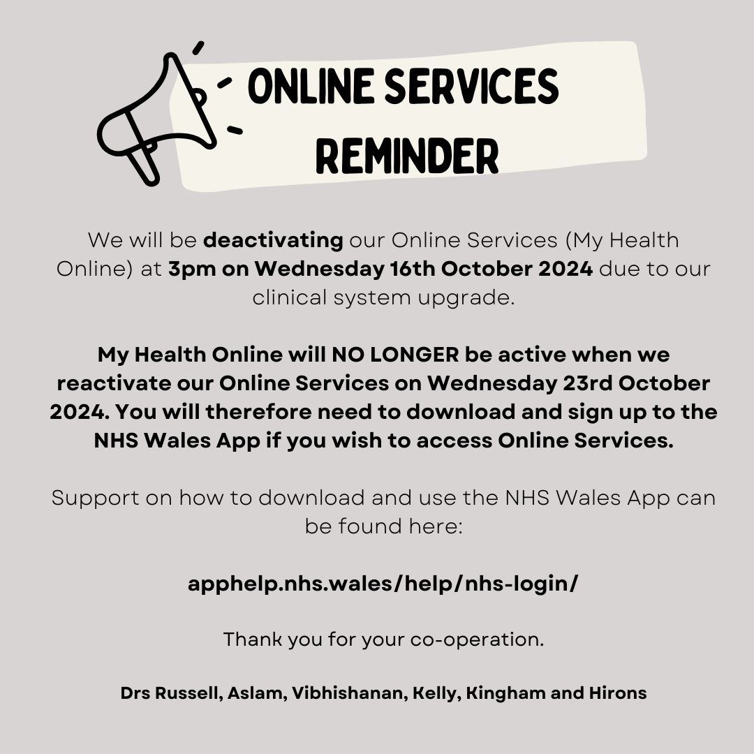 Online Services Reminder